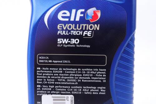 Олива 5W30 ELF Evolution Full-Tech FE (1л) (C4/RN 0720/MB226.51)-3