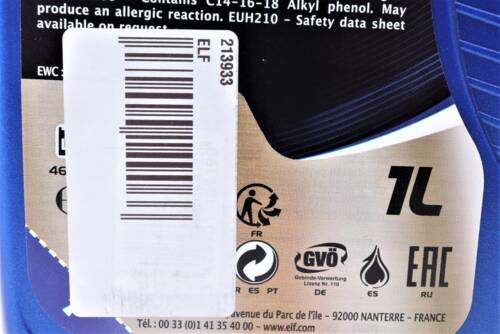 Олива 5W30 ELF Evolution Full-Tech FE (1л) (C4/RN 0720/MB226.51)-2