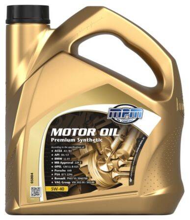 Моторное масло масло MPM 5L. 5W-40 RN 0710/RN 0700 Рено Трафик, Опель Виваро, Ниссан Примастар